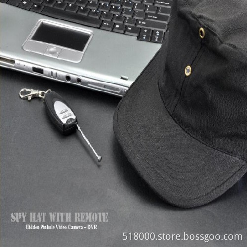 Travel Cap With Hidden Camera Black